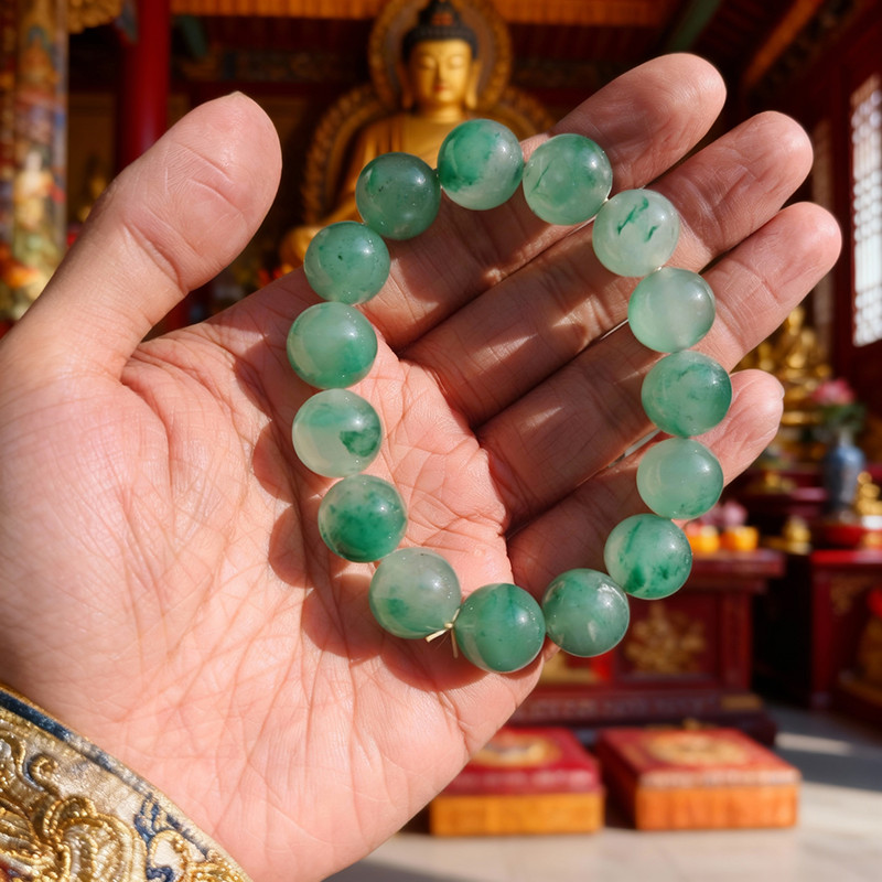 Uhouse สร้อยข้อมือลูกปัดอธิษฐานหยกแอฟริกันสไตล์ | การตกแต่งและศาสนา | จากทุนหยก