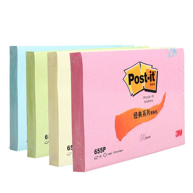 postit น่ารัก postit สติกเกอร์3M News 655P Classic Series 127mm * 76mm 100 pages/Ben false 4 color n