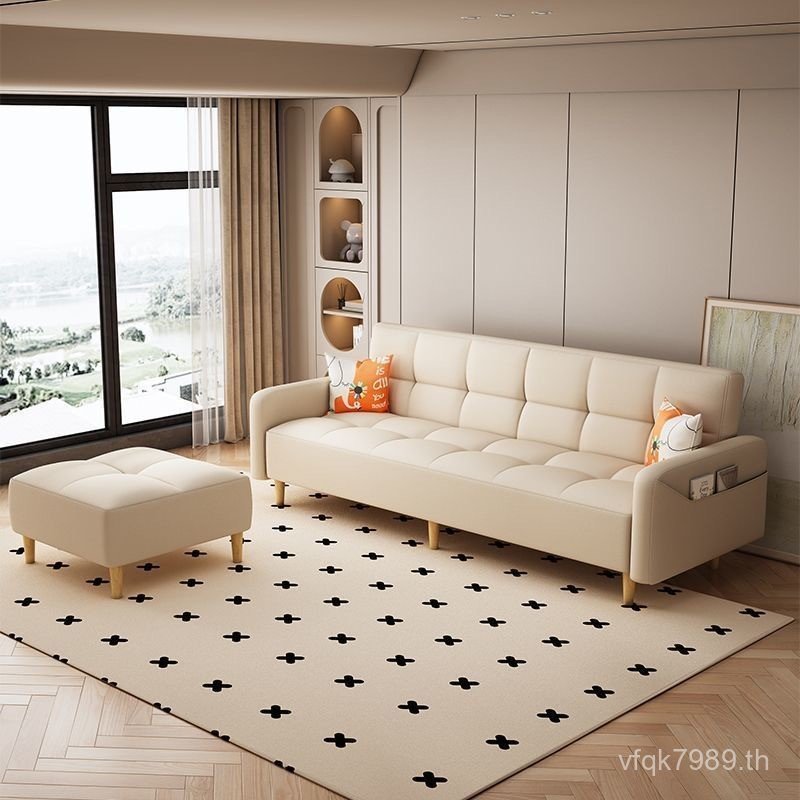 2024 พับผ้าโซฟาตําแหน่งเตียงโซฟาคู่พาร์ทเมนท์ขนาดเล็กสไตล์ใหม่ห้องนั่งเล่นมัลติฟังก์ชั่ห้องเช่าโซฟา 