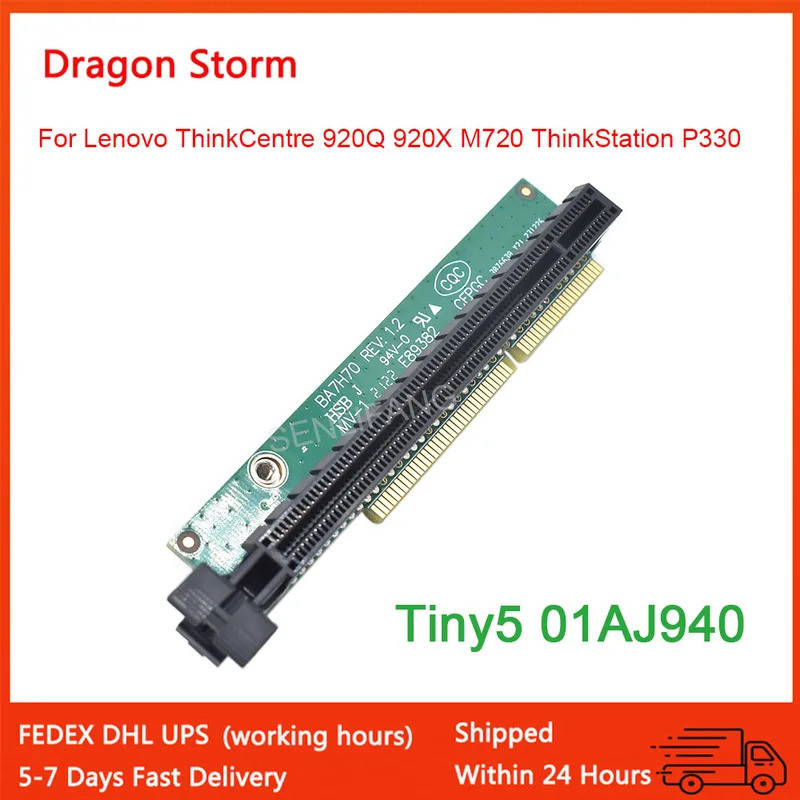 ใหม่ขยายกราฟิกการ์ด PCIE16 01AJ940 สําหรับ Lenovo ThinkCentre 920Q 920X M720 ThinkStation P330 Tiny5