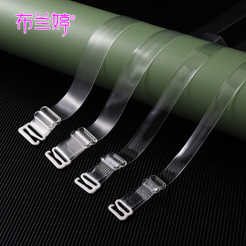 19 ผ้าไหมยางหัวเข็มขัดโปร่งใสสายคล้องไหล่ที่มองไม่เห็น Anti-Mark Bra หญิงบางเซ็กซี่คอแบนชุดชั้นในอุป