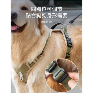 [มีสินค้าพร้อมส่ง] ระบายอากาศหนักสายรัดสุนัขสายจูงชุดเสื้อกั๊กสไตล์คืนสะท้อนป้องกันการระเบิดสําหรับโกลเด้นรีทรีฟลาบราดอร์สุนัขขนาดกลางขนาดใหญ