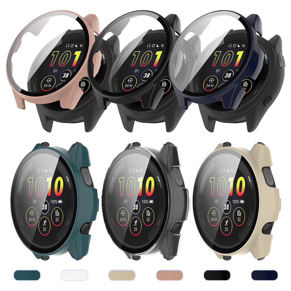 กระจกนิรภัย PC สําหรับผู้เบิกทาง Garmin 165/165 เพลงป้องกันหน้าจอกันชนอุปกรณ์เสริมสําหรับ Smartwatch