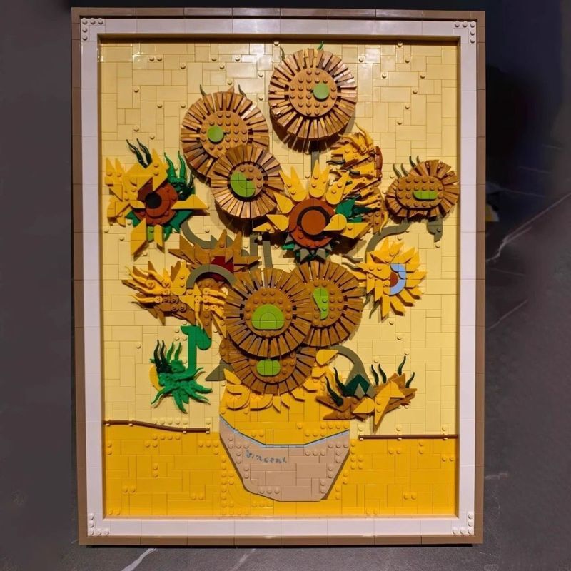 เข้ากันได้กับ Lego Art Life 31215 Vincent Van Gogh ดอกทานตะวันชายหญิงเด็กประกอบอาคารบล็อกของเล่น