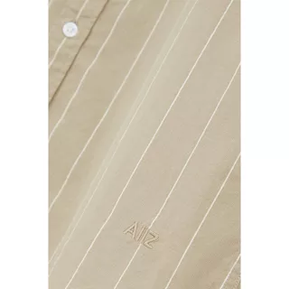 AIIZ เสื้อเชิ้ตผู้ชายแขนสั้นลายทาง AIIZ Men’s Striped Short Sleeve Shirt