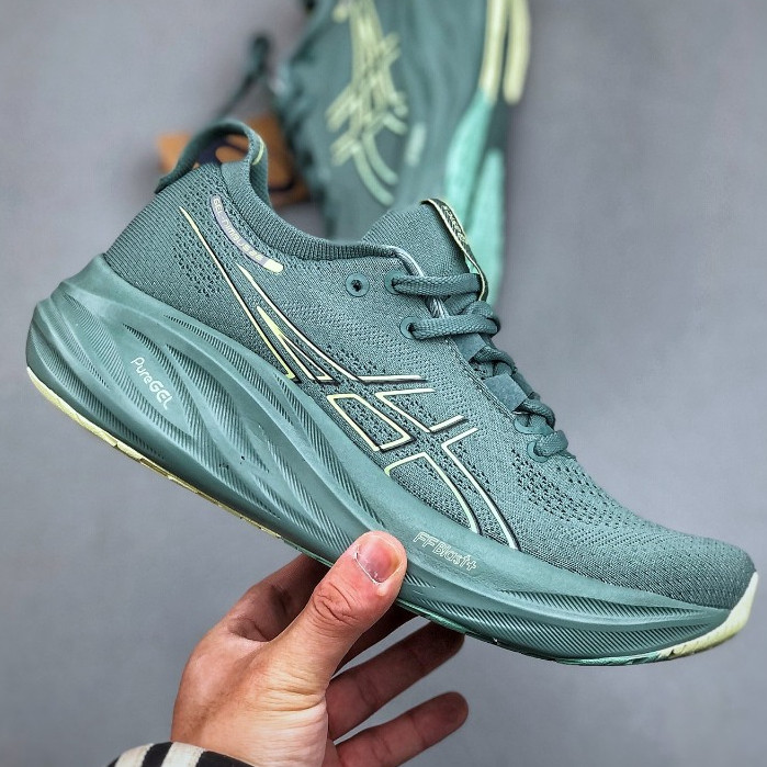 Asics Gel Nimbus 26 รองเท้าวิ่งผู้ชาย Nimbus 26 รองเท้ากีฬาดูดซับแรงกระแทก 1011B794-300