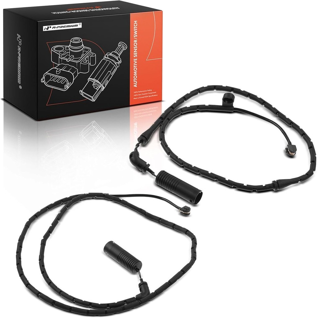 A-Premium ผ้าดิสก์เบรกหน้าและหลังสวมเซ็นเซอร์เข้ากันได้กับ BMW E83 Series X3 2004-2010, L6 2.5L 3.0L