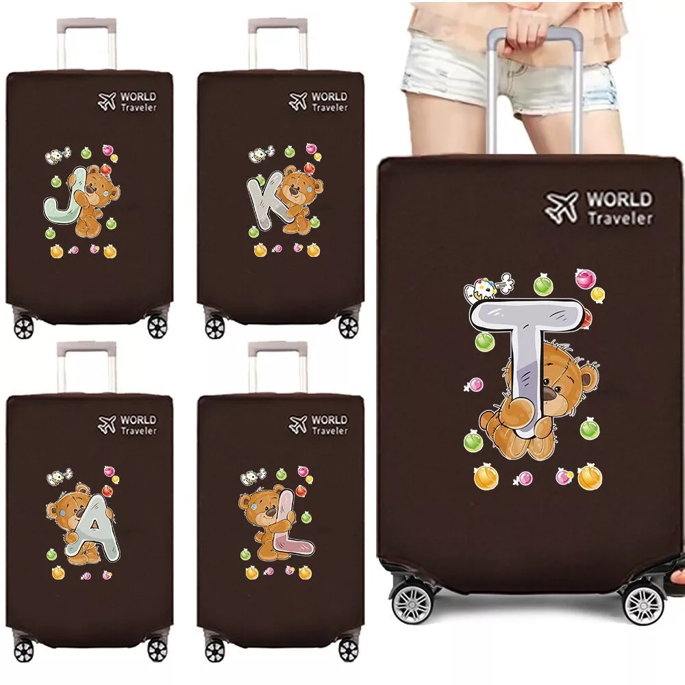 ผ้าคลุมกระเป๋าเดินทาง ผ้าคลุมกระเป๋าเดินทาง ( Luggage Cover) 20-24นิ้ว ใช้ได้กับกระเป๋าเดินทางล้อลากหลายขนาด-bear series