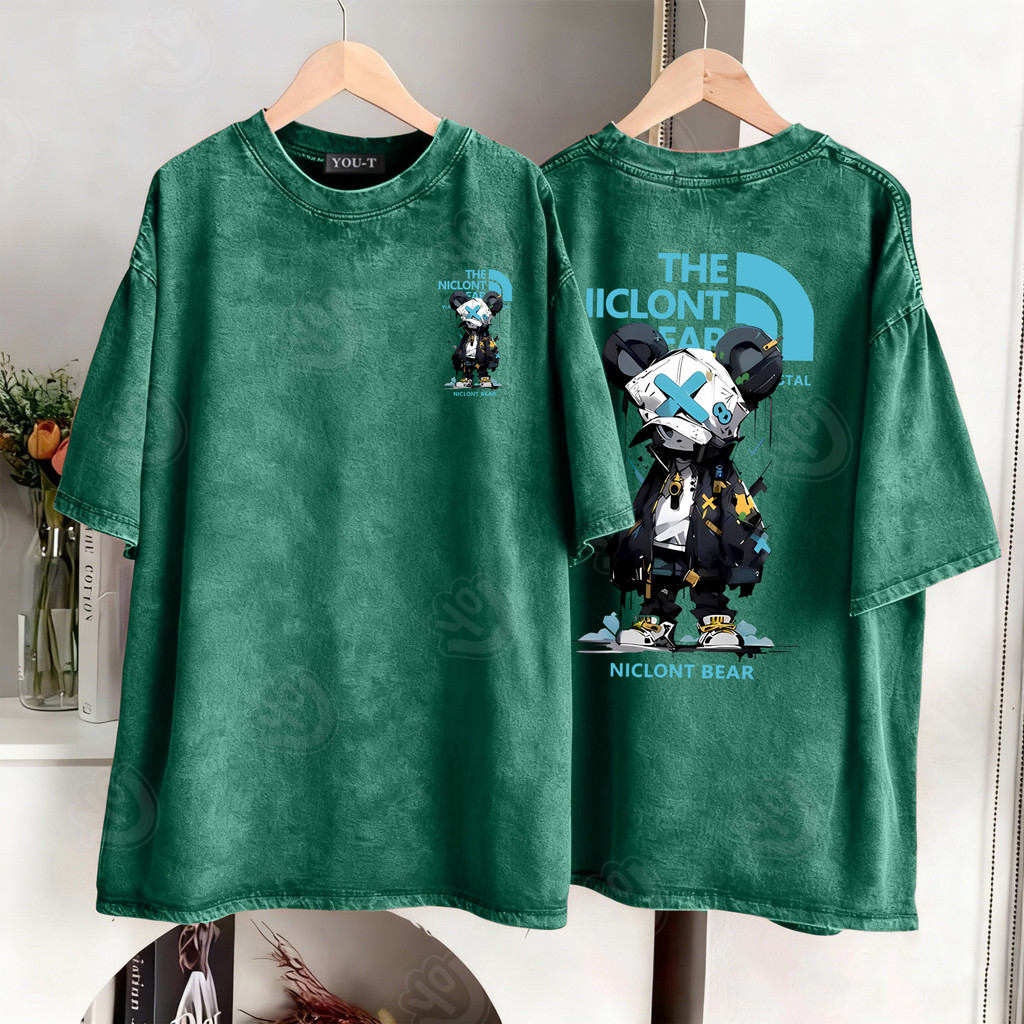 Basi เสื้อแฟชั่น เสื้อยืด oversize ผ้าฝ้าย100% แนวสตรีท ไม่ต้องรีดผ้า สวมใส่สบาย ผ้านิ่ม  ลาย  “THE NICLONT02” ราคา ถูกที่สุด ดีลบีเคเค แกลเลอรีภาพที่ 8