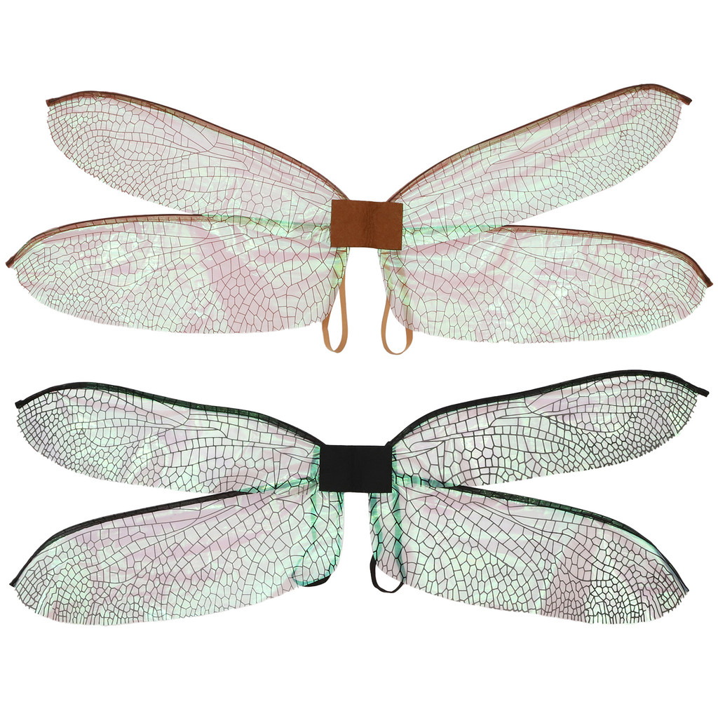 Yruioon 1 PC ผู้หญิงสาว Forest Fairy Dragonfly สายรัดยืดหยุ่นปีกเครื่องแต่งกายอุปกรณ์เสริมสําหรับปาร์ตี้ฮาโลวีนคอสเพลย์การแสดงบนเวทีการถ่ายภาพ