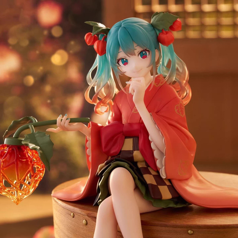 15.5 ซม.การ์ตูนอะนิเมะ Hatsune Miku ก๋วยเตี๋ยว Stopper รูป - ดอกไม้ Fairy ฤดูหนาว Cherry- PVC รุ่นคอลเลกชันตุ๊กตาของขวัญการ์ตูน