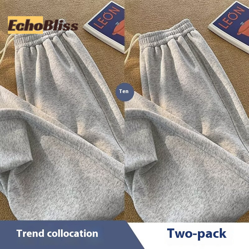 EchoBliss กางเกงผู้ชาย สไตล์กีฬาสบาย ทรงหลวม