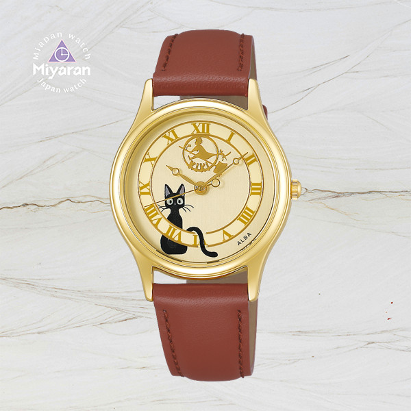 Seiko Watch ALBA Ghibli Character Kiki's Delivery Service Collaboration Gigi Design ACCK411 Brown, D