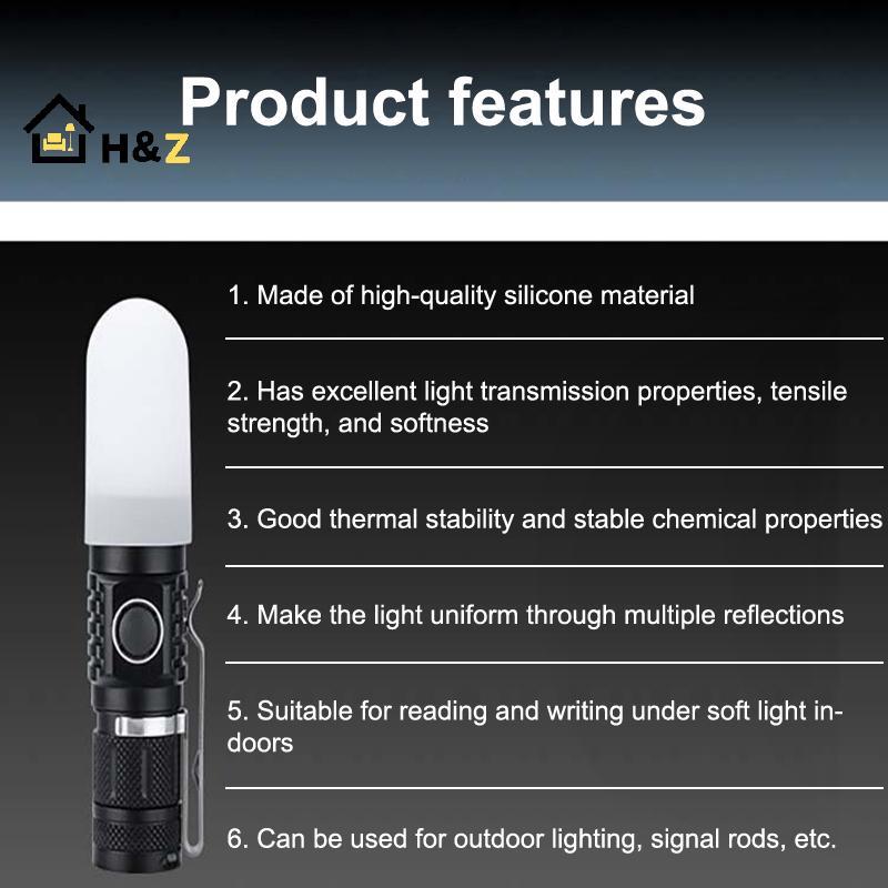 Kaleidoscope 2 ชิ้นซิลิโคนยืดหยุ่นไฟฉายโคมไฟสําหรับ SP31 SP35 IF22A C8G IF25A SP36 S2 C8 EA01 TS21 Q