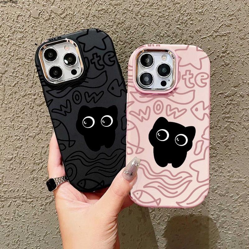 เคส Wow Cat Eye สำหรับ iPhone 16 11 12 13 14 15 Pro XS XR 14 Plus Pro Max 7+ 8+ Xs Max
