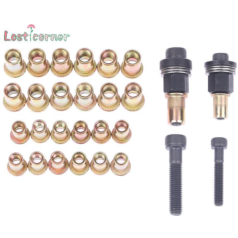 [Lostcorner] M6 M8 Rivet Nut s Manual Riveter คอลัมน์สแตนเลสหกเหลี่ยมถั่ว AM6SS AM8SS DIY เจาะ Rivet