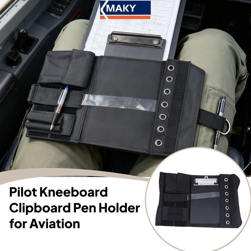 MAKY Kneeboard ผ้า Oxford พร้อมสายปรับการบินขาสายรัดบอร์ด Kneeboard ผ้า Oxford พร้อมสายปรับได้ TH