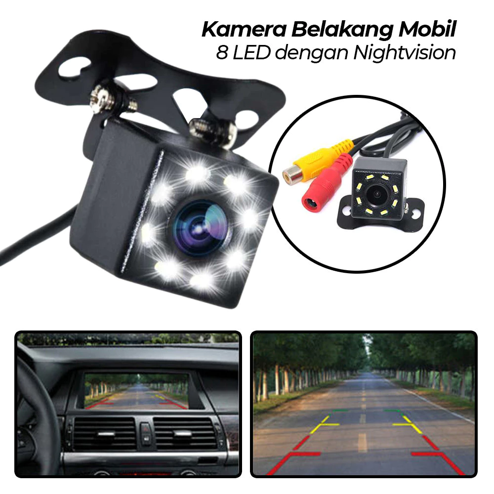 กล้องมองหลังติดรถยนต์ 8 LED Nightvision อเนกประสงค์