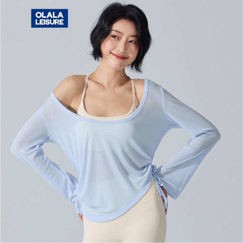 เสื้อกีฬารูดเชือก พอดีตัวสำหรับทำเพลิดเพลินและโยคะ