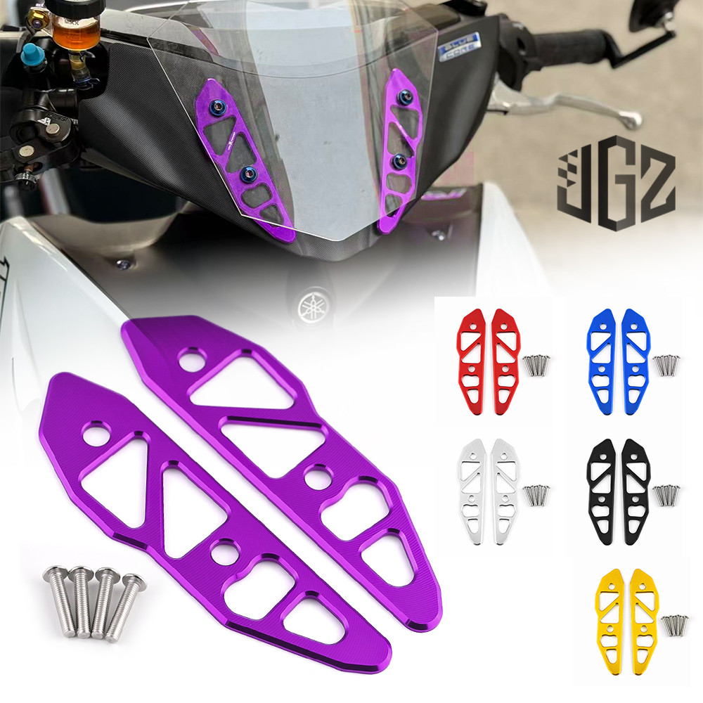AEROX กระจกสําหรับ YAMAHA Aerox155 NVX V1 V2 V3 รถจักรยานยนต์ CNC กระจก Visor Bracket พร้อมสลักเกลียว