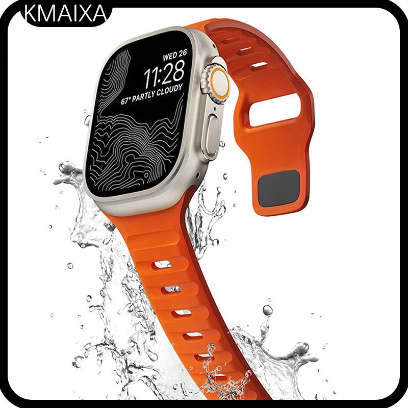 สายยางซิลิโคนสําหรับนาฬิกา Apple 38-49 มม. Smartwatch T800 i8 Pro Max Series 1-11
