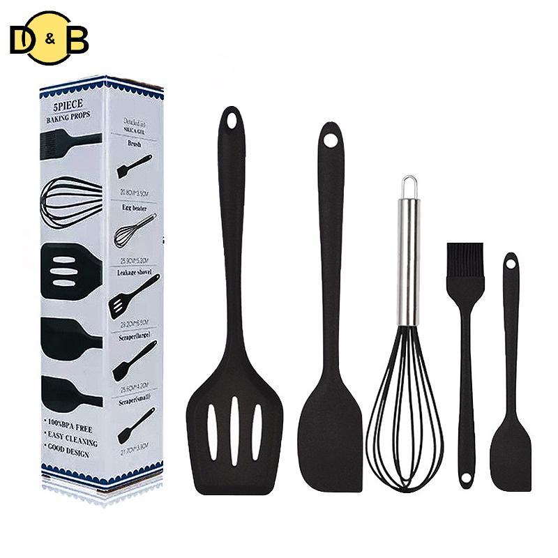 [DB] ชุดเครื่องครัวด้ามไม้ 12 ชิ้นพร้อมซิลิโคนทนความร้อน Non-Scratch และ Bpa ฟรี TH