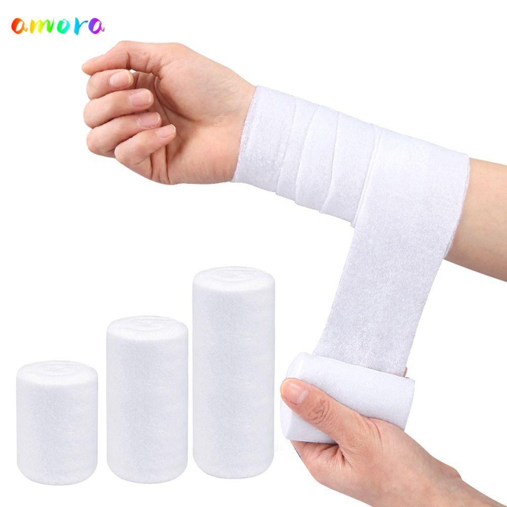 AMORA Cast Padding Wrap, Breathable Absorbent Undercast Padding Roll, Soft Cotton Gauze Roll