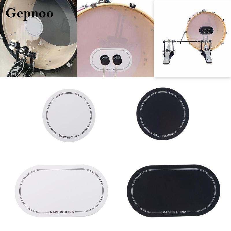 [Gepnoo] แผ่นแปะกลองเบส, แผ่นแปะหัวกลอง, การป้องกันทดแทน, สติ๊กเกอร์กันรอย, อุปกรณ์เสริมเครื่องมือเพอร์คัชชันสําหรับ