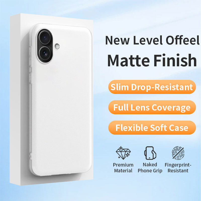 Cdbc สําหรับ iPhone 17 กรณี - Big Cutout Semi-Transparent Matte Ultra Thin Full Coverage Soft Case กันกระแทกการกระจายความร้อน Unisex โทรศัพท์อินเทรนด์ Cove