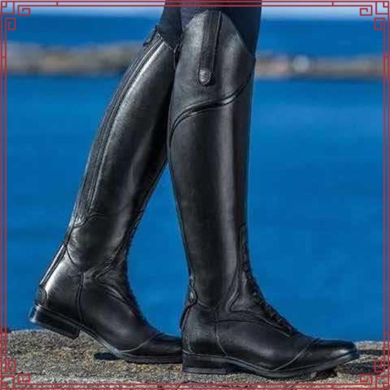 ❤ 【Audestore】Women' Boot Leather Knee High Vintage Horse Riding Tall Boots
