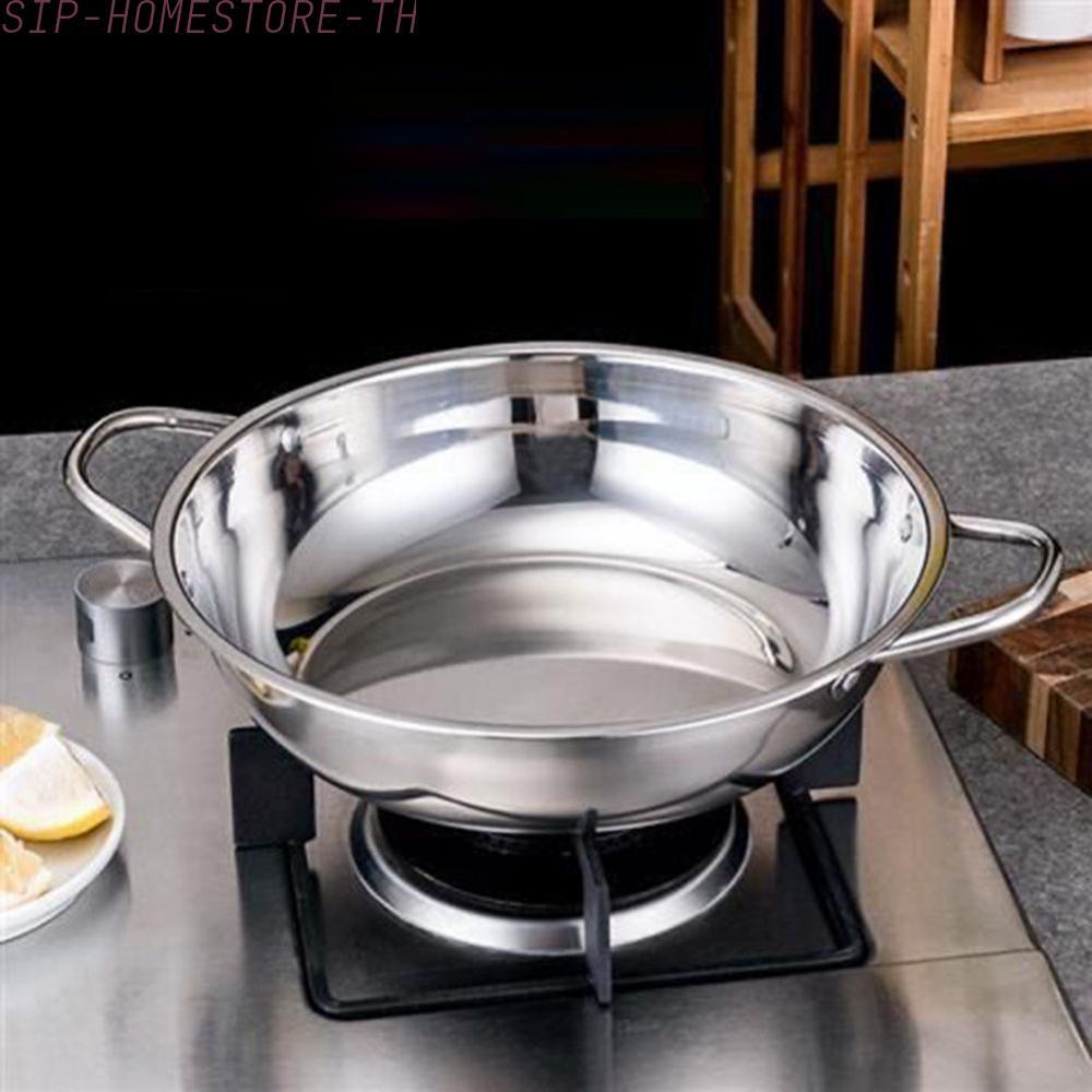 Stainless-Steel Clear Soup Pot Single Pots Hot Pot Gas Stove Cooking Pots Tools