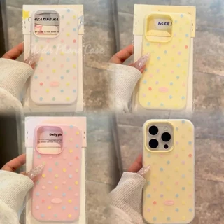 🔥MUDA🔥จุดสีเคสโทรศัพท์สําหรับ iPhone 11ProMax 17 12Pro 13 14 15Pro Max 13 11 16Pro เคส หญิงคนรักเพื่อนฝาครอบโทรศัพท์