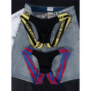 [ORLVS] กางเกงบัมเปอร์สำหรับผู้ชาย แบบพลิกขึ้น ส่วนเอวต่ำมาก…