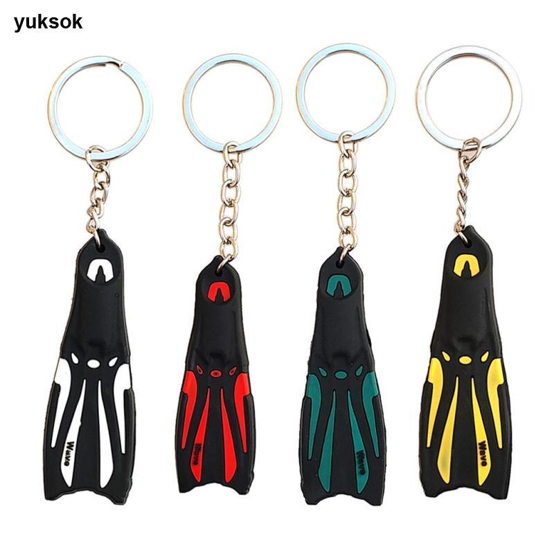 Yuksok Dive Flippers Key Ring สำหรับผู้หญิงและผู้ชาย คนรักการดำน้ำและกิจกรรมทางน้ำ - มีสีให้เลือก 4 สี