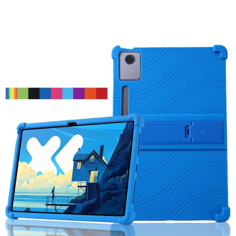 ซิลิโคนสําหรับ Lenovo Idea Tab Pro 12.7 นิ้ว TB373FU TB373FU Super กันกระแทกนุ่มป้องกันกรณีขาตั้ง Co