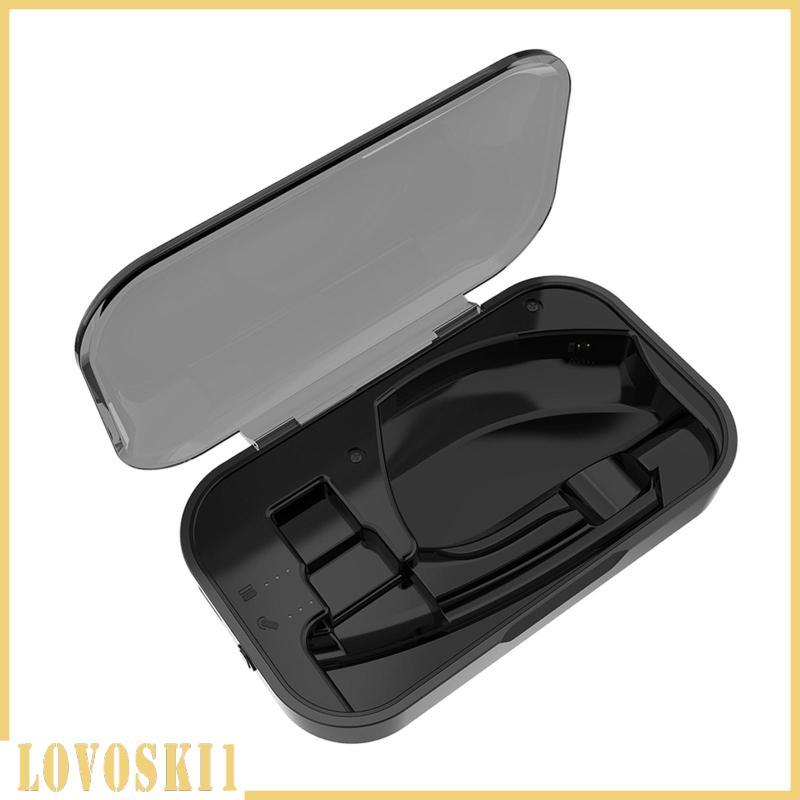 [Lovoski1] สําหรับกล่องชาร์จชุดหูฟัง Plantronics Voyager 5200 สีดํา