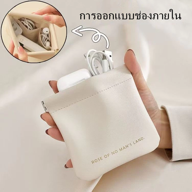 กระเป๋าสตางค์หนัง PU แบบพกพา กระเป๋าหนังใส่เงินแม่ลูก กระเป๋าใส่เหรียญ ไร้ซิป พกพาง่าย