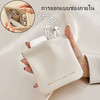 กระเป๋าสตางค์หนัง PU แบบพกพา กระเป๋าหนังใส่เงินแม่ลูก กระเป๋าใส่เหรียญ ไร้ซิป พกพาง่าย