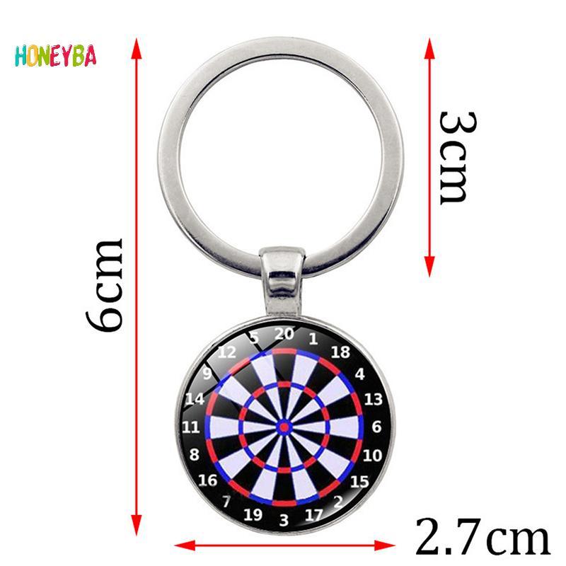 <Honeyba> แฟชั่น Dart Target จี้พวงกุญแจ Digital Target พวงกุญแจจี้รถ Nice