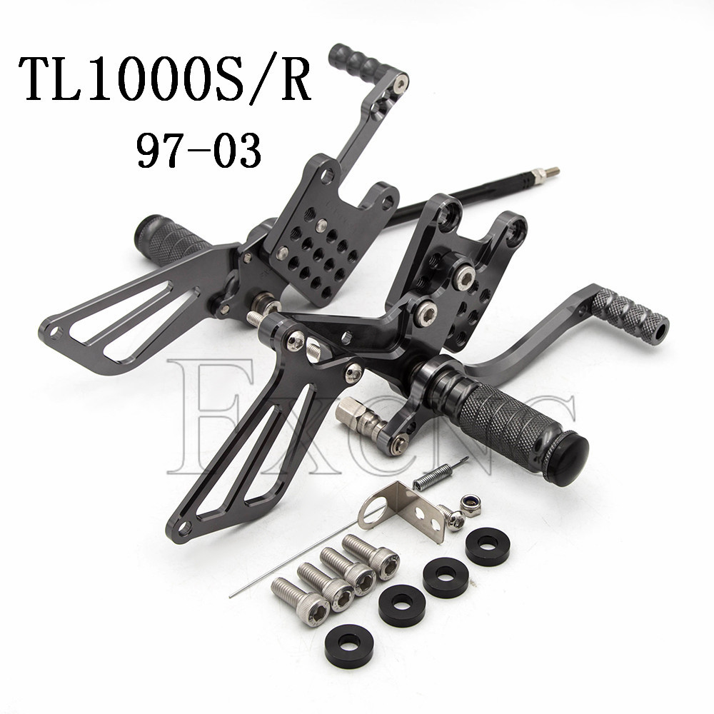 OT Quick Shifter Motorcycle Rearset For Suzuki TL1000S TL1000R TL 1000 R/S Aluminum Footrest Rear Se