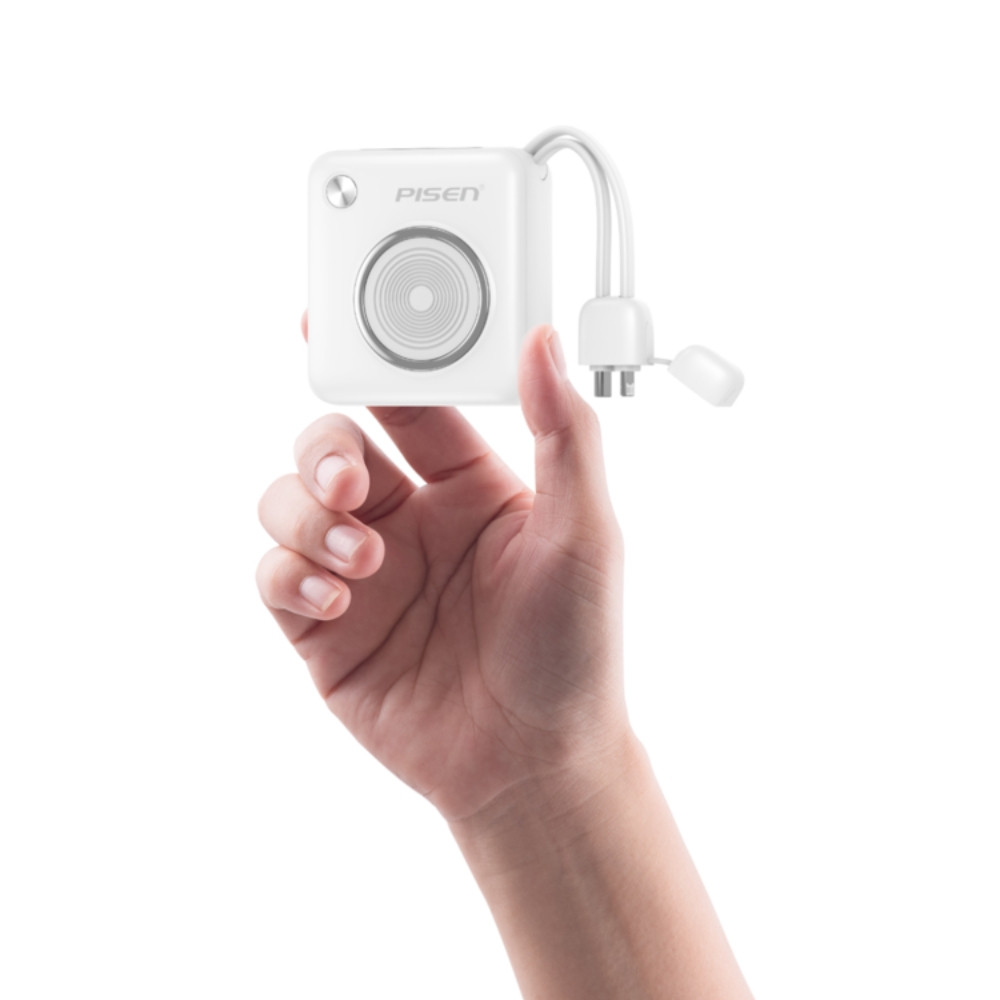 PISEN 22.5W Retro Power Block 10000mAh PowerBank มาพร้อมสายชาร์จในตัวแบบ USB-C และ Lightning