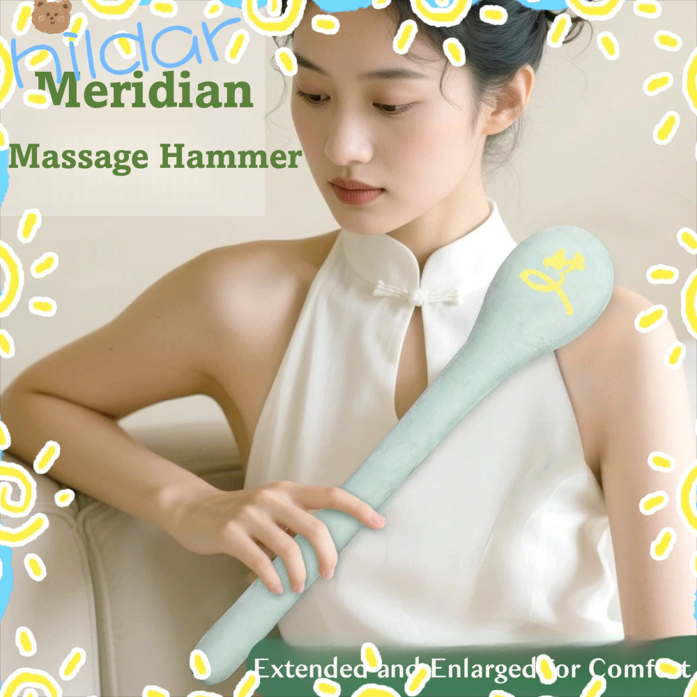 HLAR ค้อน Mugwort, ค้อนนวดนวดด้วยตนเองที่ทําด้วยมือ, นวด Meridian แบบพกพา Acupoint Tapping สุขภาพค้อนบรรเทาความเมื่อยล้า