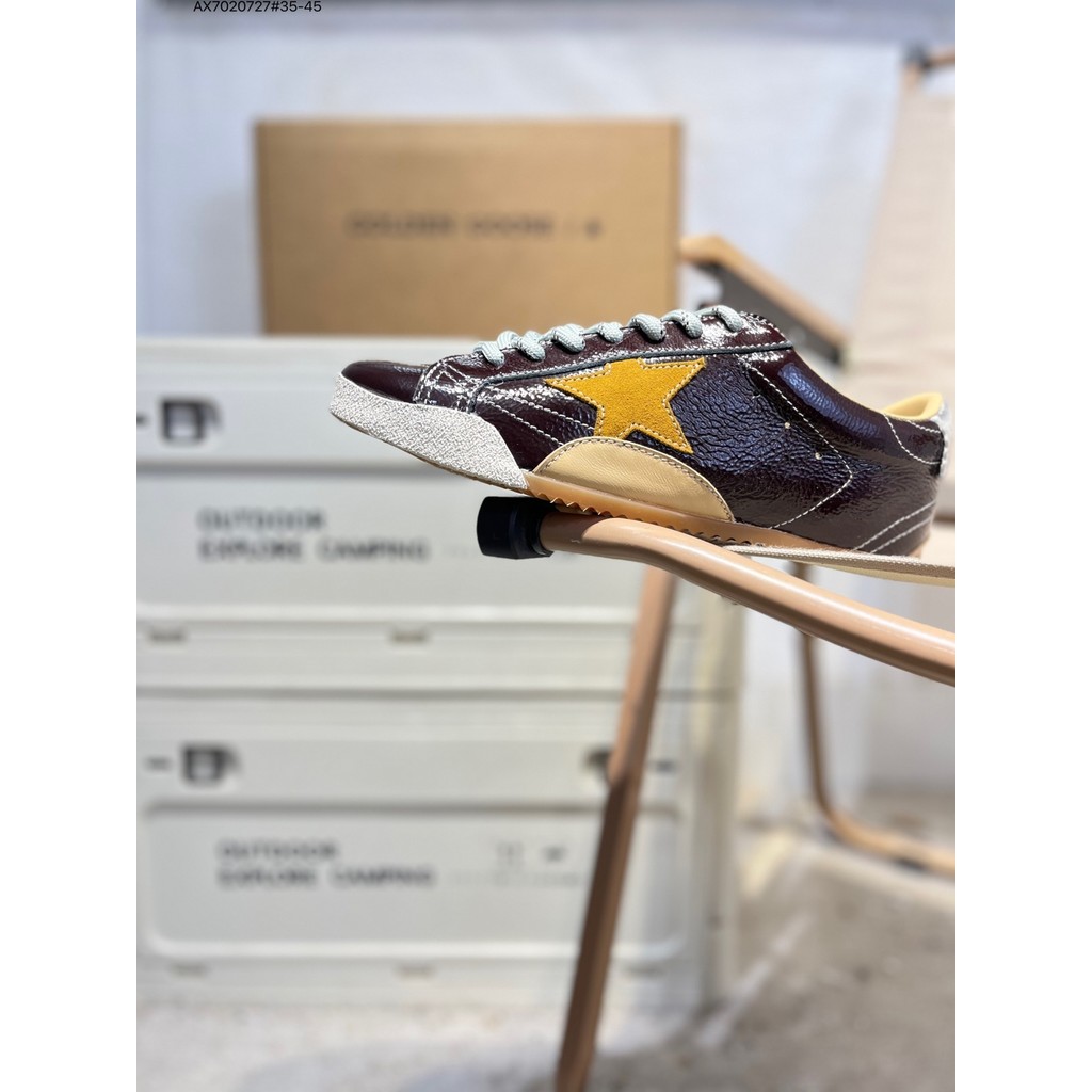 Golden Goose True Star นําเข้าซับในหนังแกะรองเท้าผ้าใบทุกคู่ที่สะดวกสบาย