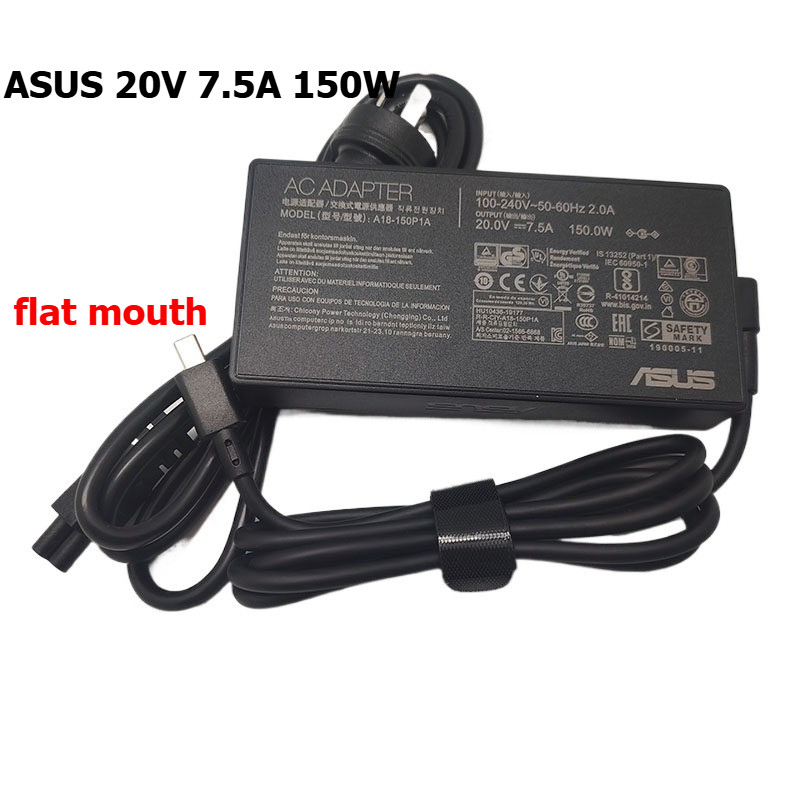 ASUS V16 V3607VJ V3607VU AC Power Charger 20V 7.5A 150W อะแดปเตอร์ปากแบน