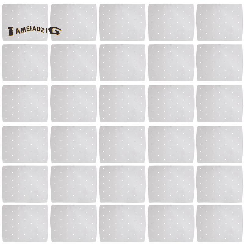 [คุณภาพ T]100 ชิ้น Air Fryer Parchment Liner,Perforated Square Air Fryer Liner สําหรับ Foodi Grill 5