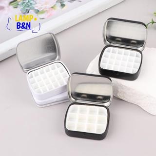 [ข & N] แบบพกพาที่ว่างเปล่าสีน้ําดีบุกกล่อง 12/24 กริดมินิสี…