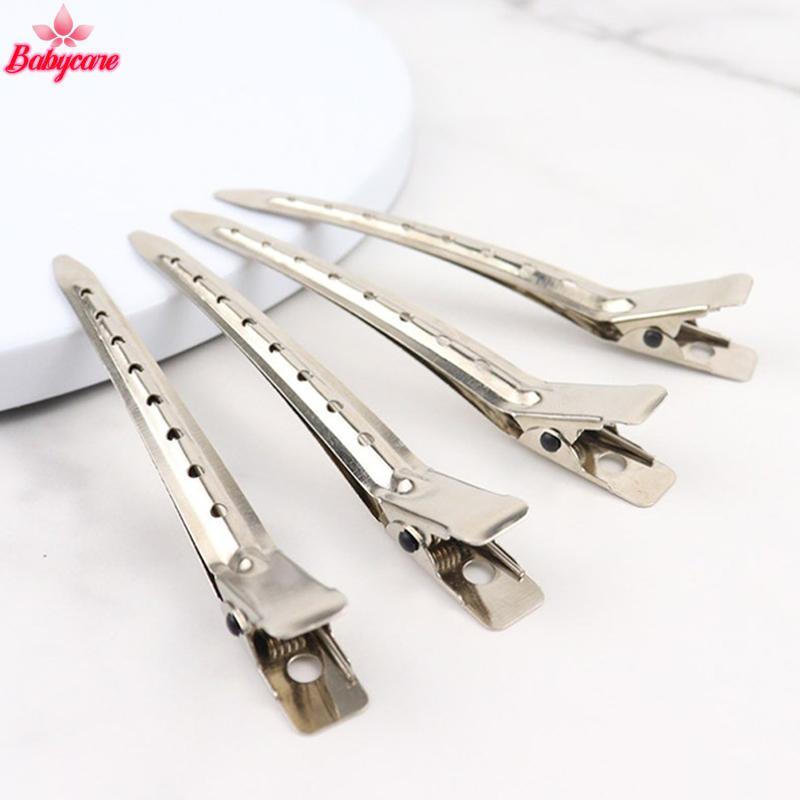 <BYCE-t> 10 ชิ้นคลิปดูแลเส้นผมสแตนเลส Hairdressing Section คลิป Clamps สําหรับเครื่องมือทําผม