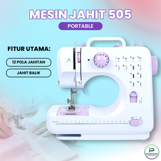 Mesin Jahit 505A Dengan 12 Pola Jahitan Pakaian Dengan Listrik/Baterai