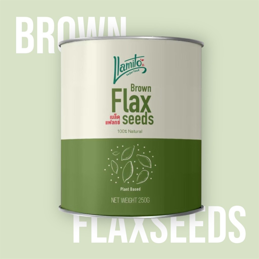 Llamito Brown Flaxseed (250กรัม) เมล็ดแฟล็กซ์ ยามิโตะ