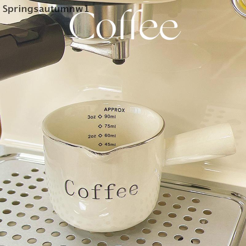 SPR 90ml เซรามิคเข้มข้นสําเร็จการศึกษาถ้วยตวงพร้อมที่จับคอนเทนเนอร์ของเหลวถ้วยนม MNW